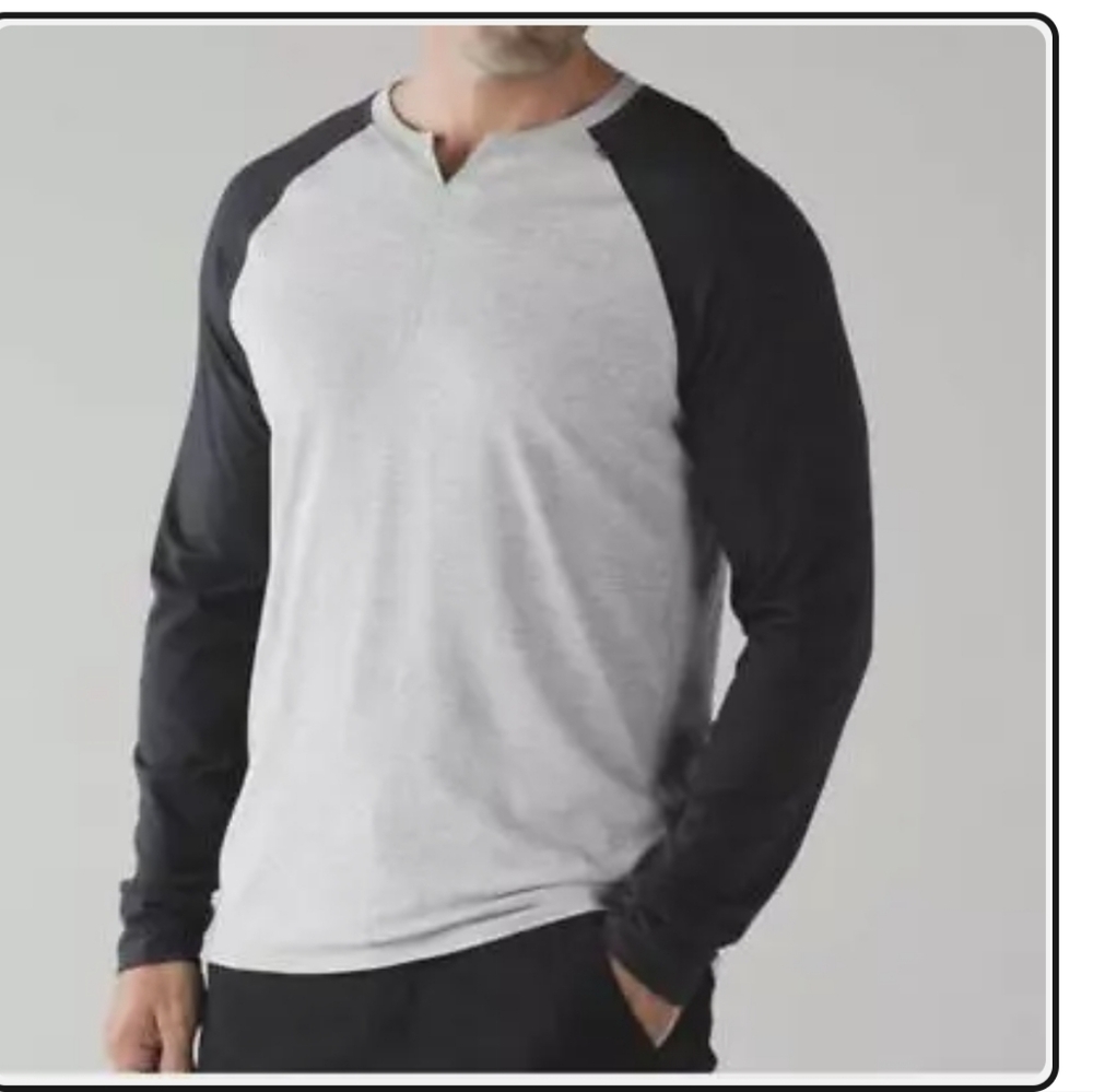 lululemon athletica Gray Long Sleeve Tee Athletic Fit